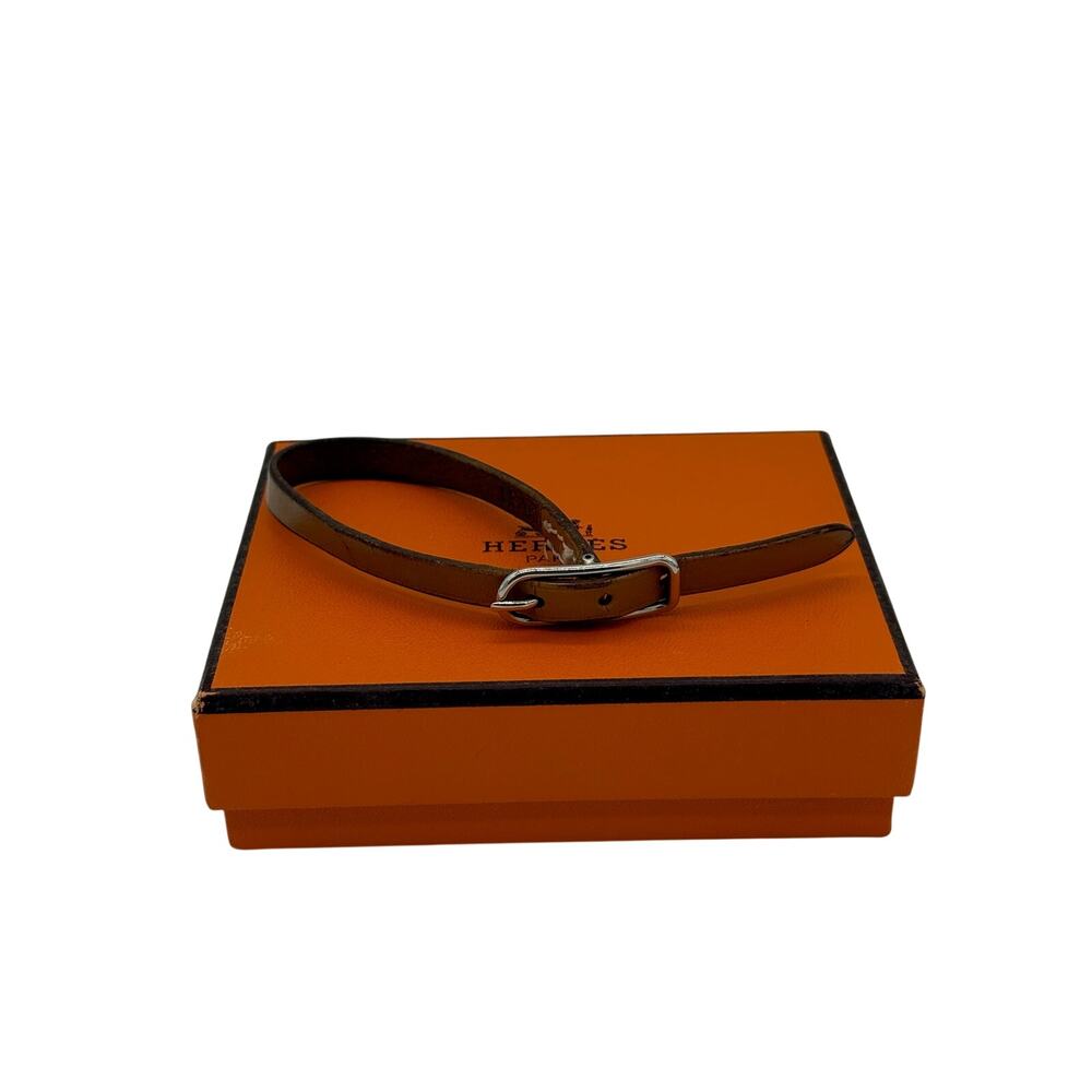 KT057:  Hermès Behapi Simple Tour Leather Bracelet*with box - Picture 2 of 5